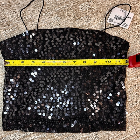 NWT black sequin tank top from American Eagle outfitters - Picture 3 of 8